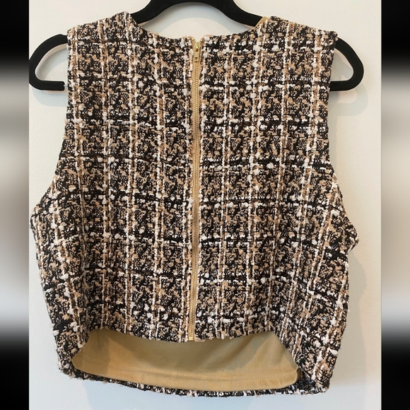 Tweed Sequin Crop Tank NWT - Picture 2 of 3